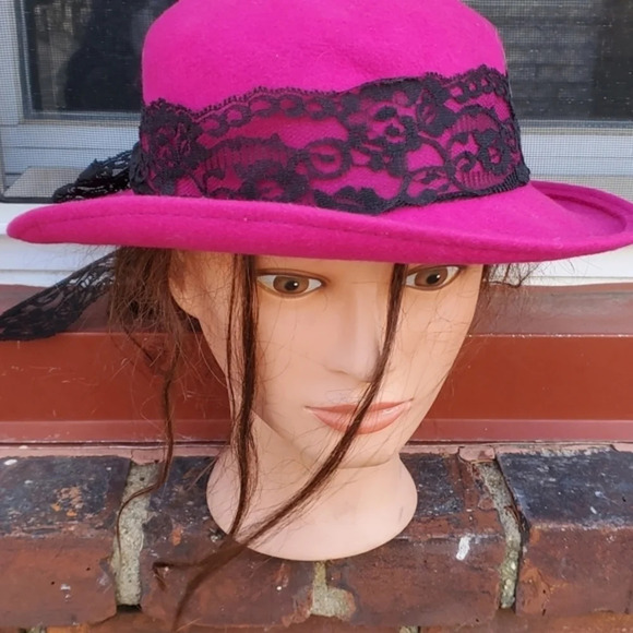Vintage Pink Wool hat‎ - Picture 4 of 7